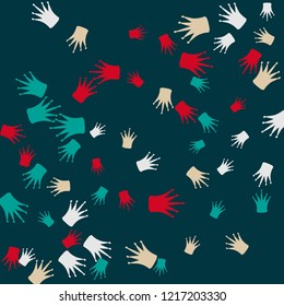 Elegant vector background with colored crowns. Simple gentle template for the card, invitation, printing. Fashionable decoration with beautiful crowns.
