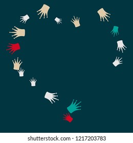 Elegant vector background with colored crowns. Simple gentle template for the card, invitation, printing. Fashionable decoration with beautiful crowns.
