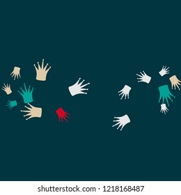 Elegant vector background with colored crowns. Simple gentle template for the card, invitation, printing. Fashionable decoration with beautiful crowns.
