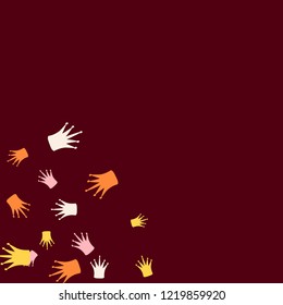 Elegant vector background with colored crowns. Simple gentle template for the card, invitation, printing. Fashionable decoration with beautiful crowns.
