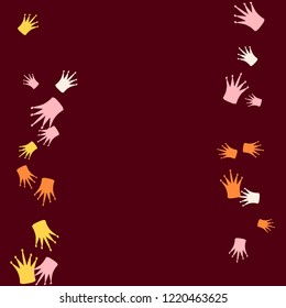 Elegant vector background with colored crowns. Simple gentle template for the card, invitation, printing. Fashionable decoration with beautiful crowns.
