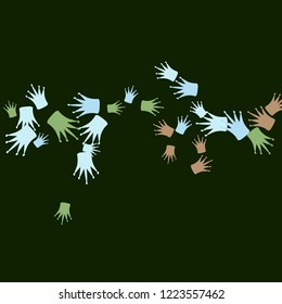 Elegant vector background with colored crowns. Simple gentle template for the card, invitation, printing. Fashionable decoration with beautiful crowns.
