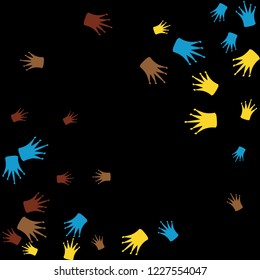 Elegant vector background with colored crowns. Simple gentle template for the card, invitation, printing. Fashionable decoration with beautiful crowns.