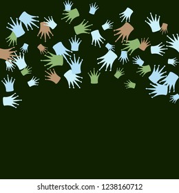 Elegant vector background with colored crowns. Simple gentle template for the card, invitation, printing. Fashionable decoration with beautiful crowns.