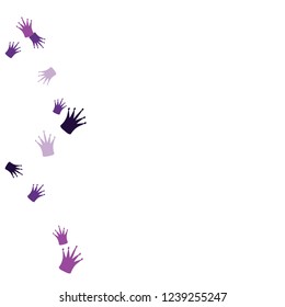 Elegant vector background with colored crowns. Simple gentle template for the card, invitation, printing. Fashionable decoration with beautiful crowns.