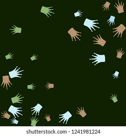 Elegant vector background with colored crowns. Simple gentle template for the card, invitation, printing. Fashionable decoration with beautiful crowns.
