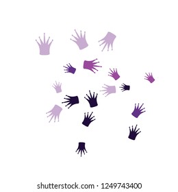Elegant vector background with colored crowns. Simple gentle template for the card, invitation, printing. Fashionable decoration with beautiful crowns.
