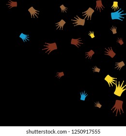 Elegant vector background with colored crowns. Simple gentle template for the card, invitation, printing. Fashionable decoration with beautiful crowns.
