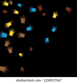 Elegant vector background with colored crowns. Simple gentle template for the card, invitation, printing. Fashionable decoration with beautiful crowns.
