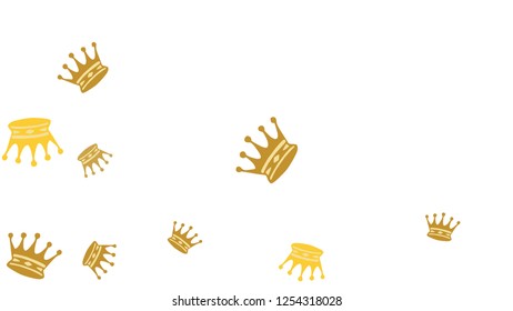 Elegant vector background with colored crowns. Simple gentle template for the card, invitation, printing. Fashionable decoration with beautiful crowns.
