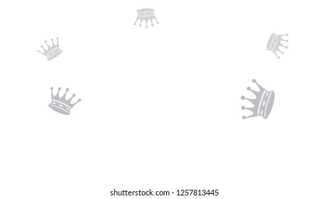 Elegant vector background with colored crowns. Simple gentle template for the card, invitation, printing. Fashionable decoration with beautiful crowns.
