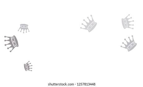 Elegant vector background with colored crowns. Simple gentle template for the card, invitation, printing. Fashionable decoration with beautiful crowns.
