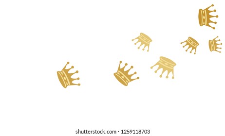 Elegant vector background with colored crowns. Simple gentle template for the card, invitation, printing. Fashionable decoration with beautiful crowns.
