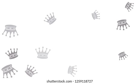 Elegant vector background with colored crowns. Simple gentle template for the card, invitation, printing. Fashionable decoration with beautiful crowns.

