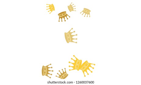 Elegant vector background with colored crowns. Simple gentle template for the card, invitation, printing. Fashionable decoration with beautiful crowns.
