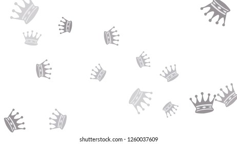 Elegant vector background with colored crowns. Simple gentle template for the card, invitation, printing. Fashionable decoration with beautiful crowns.
