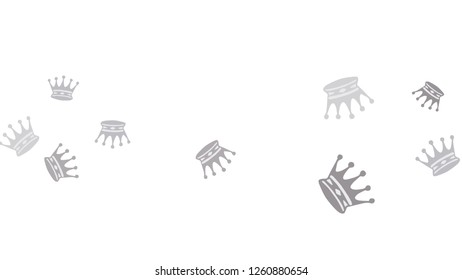 Elegant vector background with colored crowns. Simple gentle template for the card, invitation, printing. Fashionable decoration with beautiful crowns.
