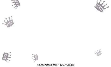 Elegant vector background with colored crowns. Simple gentle template for the card, invitation, printing. Fashionable decoration with beautiful crowns.
