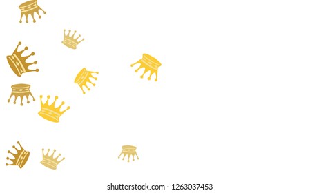 Elegant vector background with colored crowns. Simple gentle template for the card, invitation, printing. Fashionable decoration with beautiful crowns.
