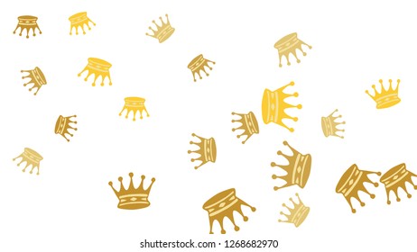 Elegant vector background with colored crowns. Simple gentle template for the card, invitation, printing. Fashionable decoration with beautiful crowns.
