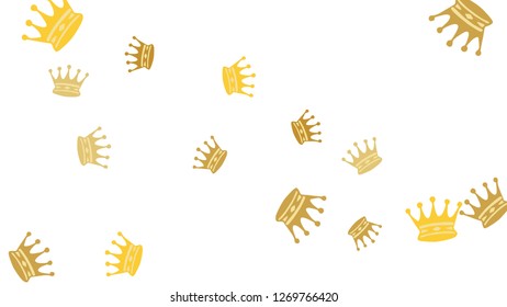 Elegant vector background with colored crowns. Simple gentle template for the card, invitation, printing. Fashionable decoration with beautiful crowns.
