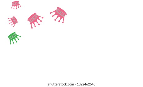 Elegant vector background with colored crowns. Simple gentle template for the card, invitation, printing. Fashionable decoration with beautiful crowns.
