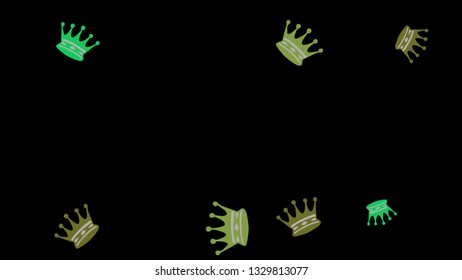Elegant vector background with colored crowns. Simple gentle template for the card, invitation, printing. Fashionable decoration with beautiful crowns.
