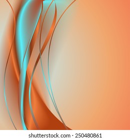 elegant vector background for design turquoise with orange