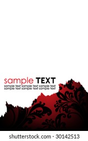 elegant vector background with flower motives and text