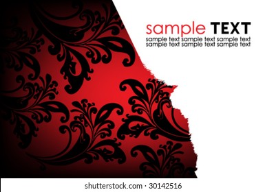 elegant vector background with flower motives and text