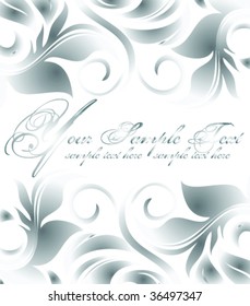 elegant vector background with flower motives and text