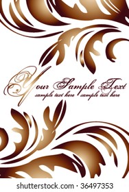 elegant vector background with flower motives and text