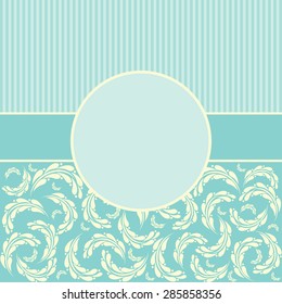 Elegant vector background with  lace borders, greeting card or wedding invitation template