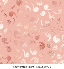 Elegant vector background. Rose gold. Imitation foiling for design, templates, social media.