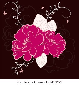 Elegant vector background with roses