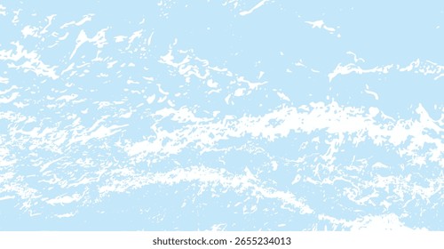 Um elegante fundo vetorial mostra uma interação de delicados tons de azul claro e formas brancas abstratas, criando um padrão de superfície suave, sereno e versátil, ideal para projetos suaves