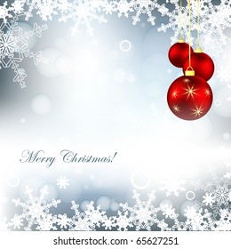 elegant vector background with snowflakes and decoration. Eps10