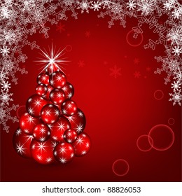 elegant vector background with snowflakes and decoration. Eps10
