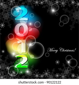 elegant vector background with snowflakes and decoration. Eps10