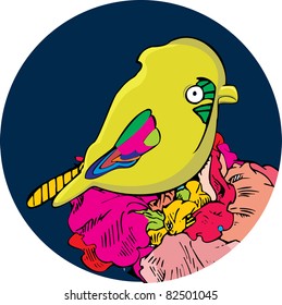 Elegant vector bird
