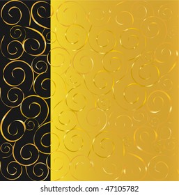 elegant vector black and gold background
