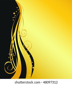 elegant vector black and gold background