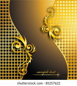 elegant vector black and gold background
