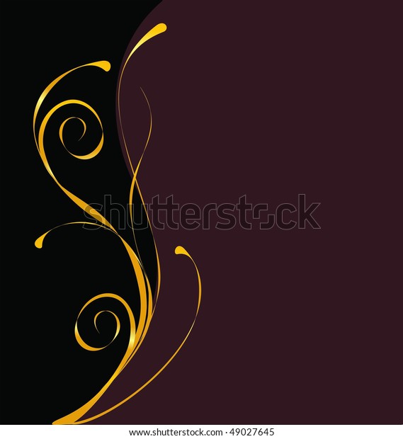 Elegant Vector Black Gold Background Stock Vector (Royalty Free ...