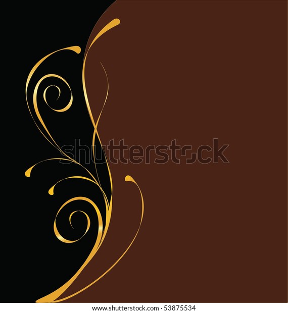 Elegant Vector Black Gold Background Stock Vector (Royalty Free) 53875534