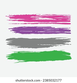Elegant Vector Black Grunge Brush Stroke
