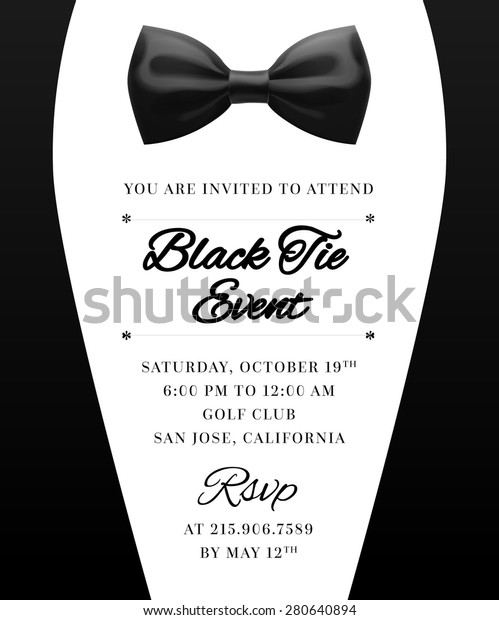 Elegant Vector Black
Tie Event Invitation