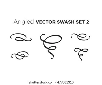 Elegant vector black and white decorative swashes. Made of simple calligraphy strokes