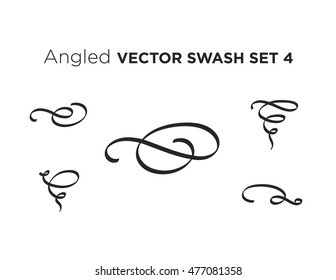 Elegant vector black and white decorative swashes. Made of simple calligraphy strokes