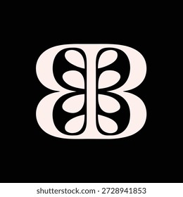 Diseño elegante del logotipo de la mariposa del Vector: un monograma elegante para la marca y la identidad, perfecto para los negocios y los proyectos creativos